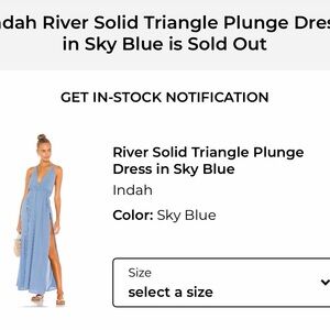 Indah Light Blue Triangle Plunge Dress